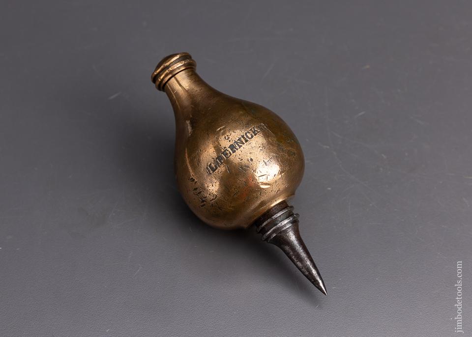 Very Early and Gorgeous Brass and Steel Plumb Bob - EXCELSIOR 95604