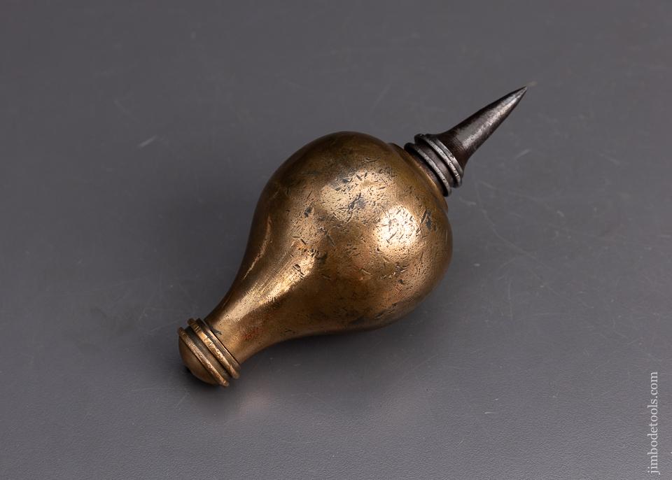 Very Early and Gorgeous Brass and Steel Plumb Bob - EXCELSIOR 95604