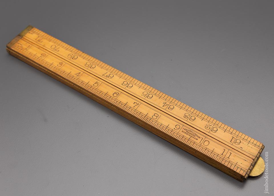 Amazing 6 Fold 6 Foot I & D SMALLWOOD Boxwood Rule - EXCELSIOR 96452