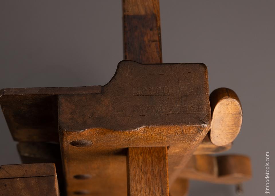Fine JO FULLER IN PROVIDENCE Yellow Birch 18th Century plow Plane - EXCELSIOR 99224