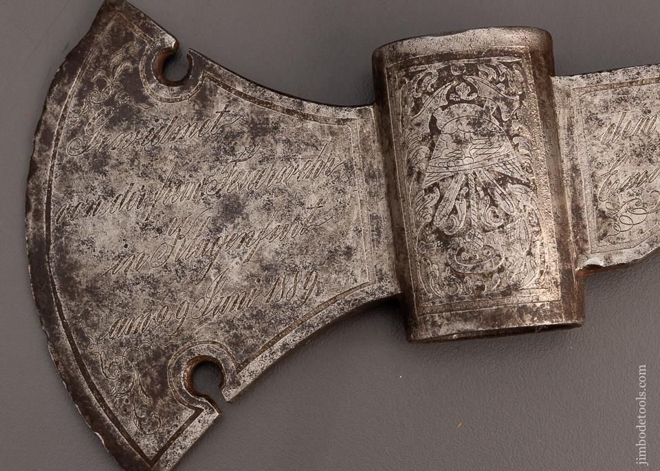 Beautiful Engraved 19th Century Fireman’s Axe Dated 1889 - EXCELSIOR 99348