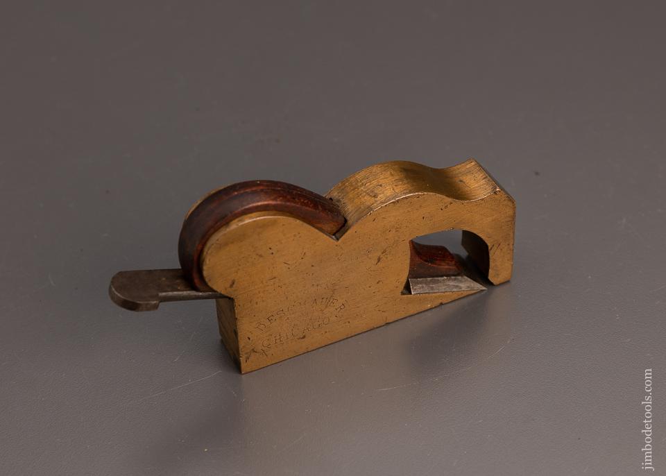Rare and Fine DESCHAUER CHICAGO Gunmetal Bullnose Rabbet Plane - EXCELSIOR 99881
