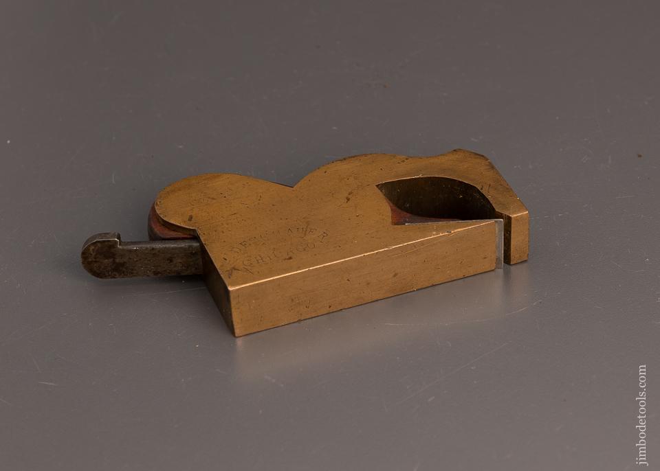 Rare and Fine DESCHAUER CHICAGO Gunmetal Bullnose Rabbet Plane - EXCELSIOR 99881