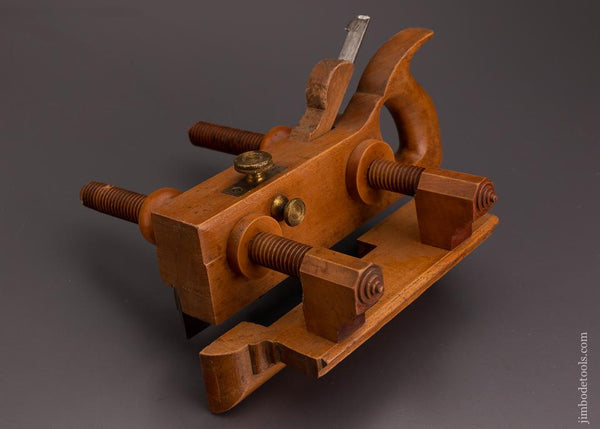 Fine A. HOWLAND & CO. Beech & Boxwood Handled Screw Arm Plow Plane - 116994