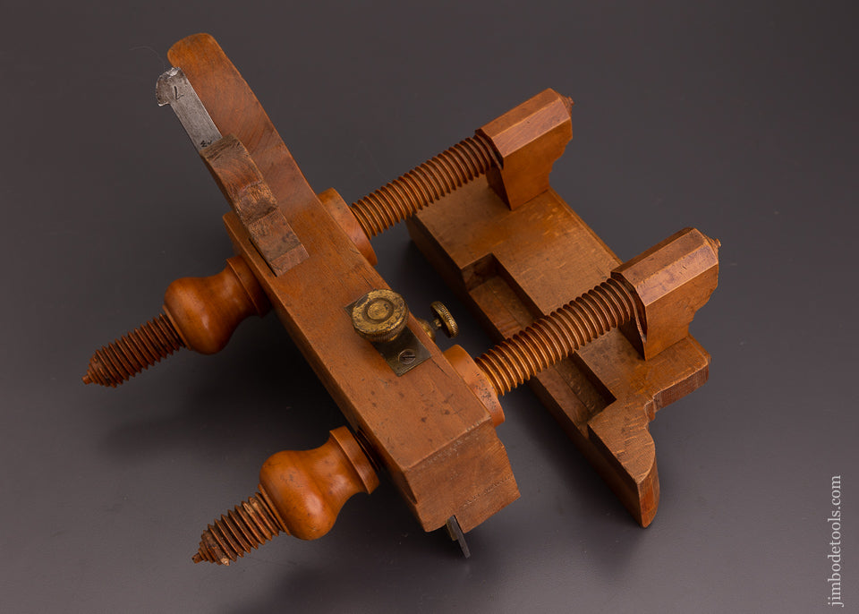 Fine A. HOWLAND & CO. Beech & Boxwood Handled Screw Arm Plow Plane - 116994