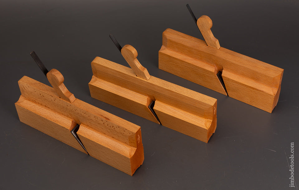 Modern-Maker-R.A.-VAUGHAN-Graduated-Set-of-3-Ovoloe-Moulding-Planes-120901