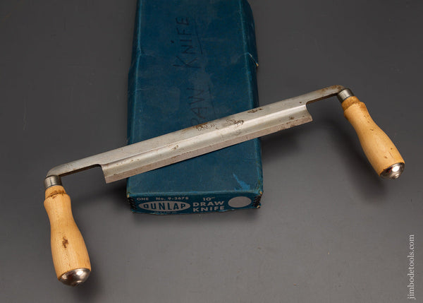10 Inch DUNLAP Draw Knife Mint in Box - 102659