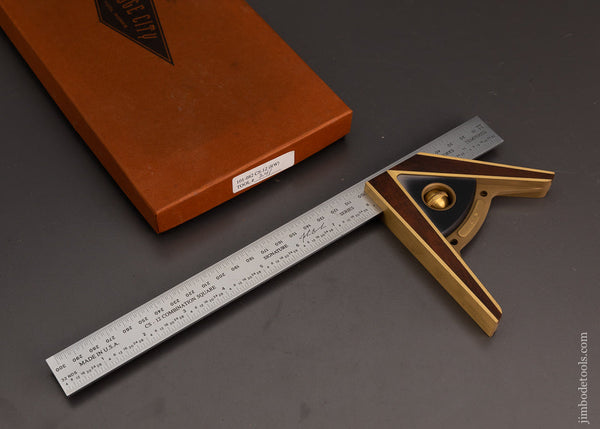 BRIDGE CITY TOOL WORKS CS-12 Rosewood Combination Square in Box - 102804