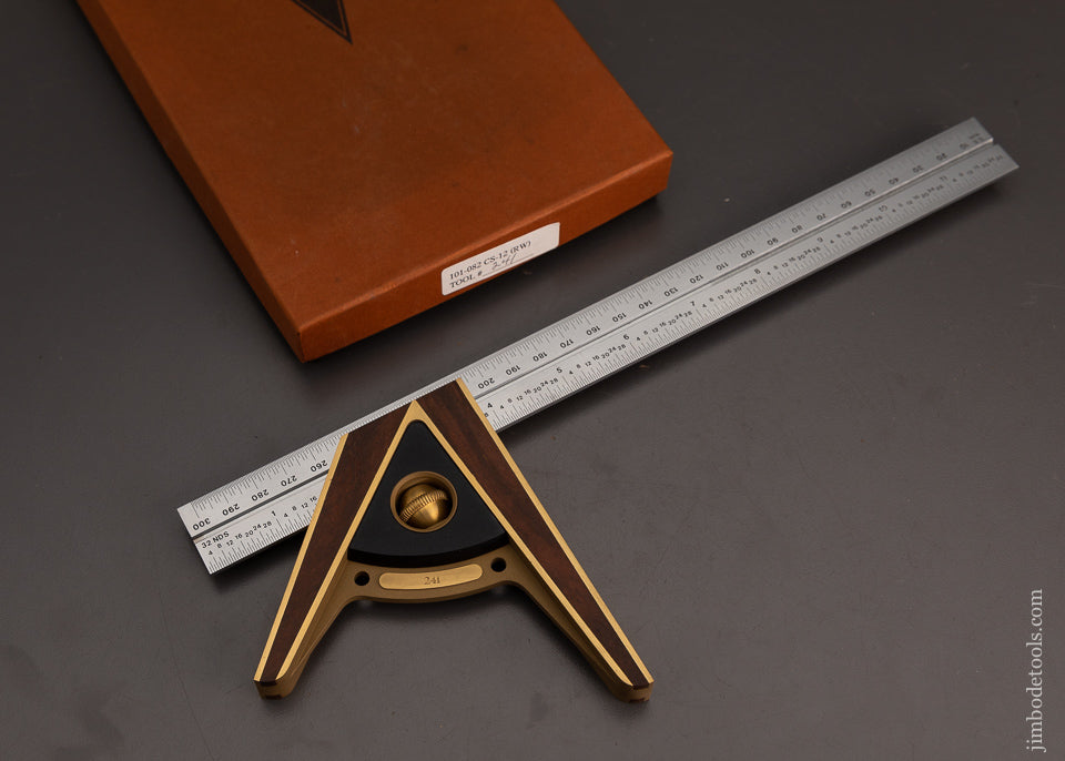 BRIDGE CITY TOOL WORKS CS-12 Rosewood Combination Square in Box - 102804