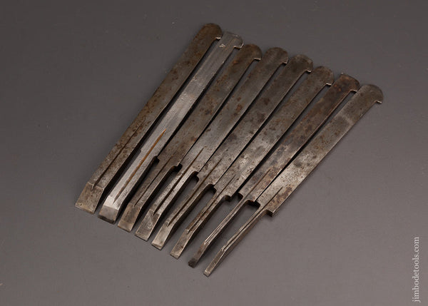 MOTTRAM Set of 8 Plow Plane Irons - 103029