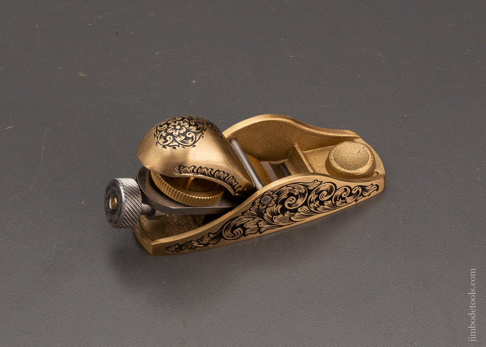 Pretty Adjustable Bronze Block Plane Engraved by MIKHAIL DAVYDOV - 104190