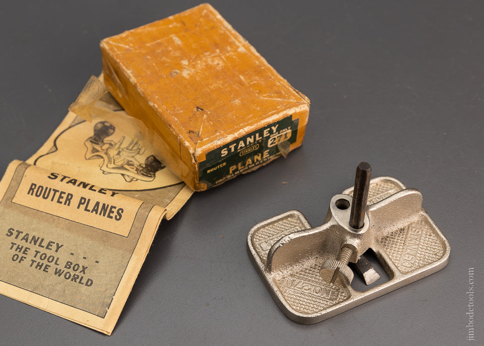 STANLEY No. 271 Router Plane Mint in Box - 104258