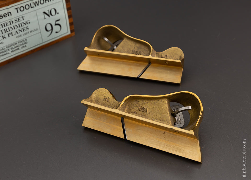 LIE NIELSEN No. 95 Matched Set Edge Trimming Block Planes Mint in Box LIMITED EDITION - 104675