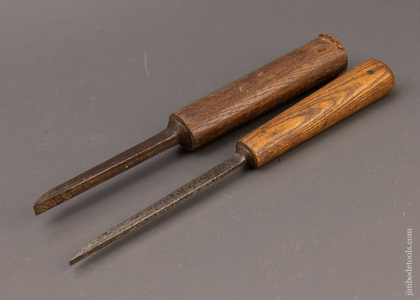 1/8 & 1/4 Inch 18th Century Pig Sticker Mortise Chisels - 109169
