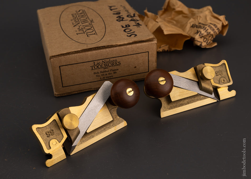 DISCONTINUED LIE NIELSEN No. 98 & 99 Side Rabbet Planes Mint in Box - 106445