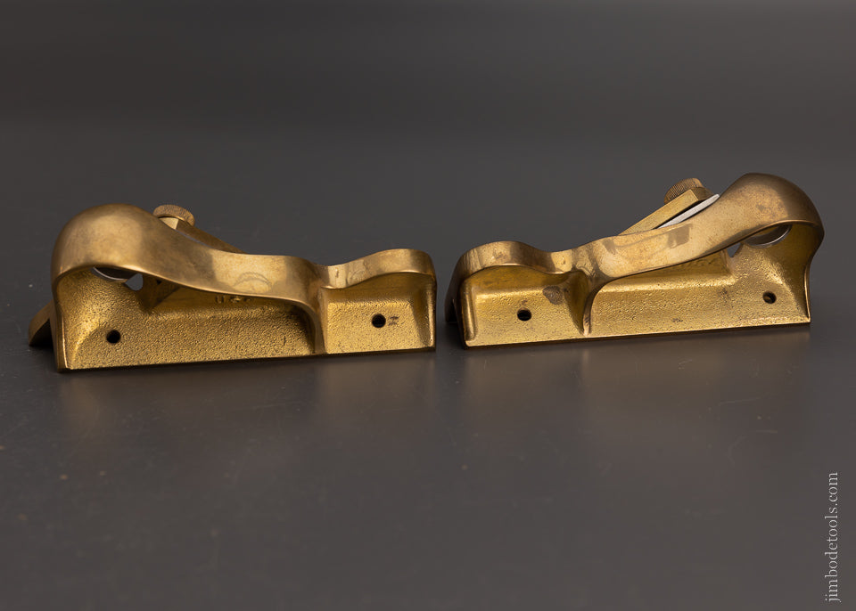 Long-Discontinued LIE NIELSEN No. 95 Right & Left Hand Edge Planes in Bronze Mint in Box - 106516