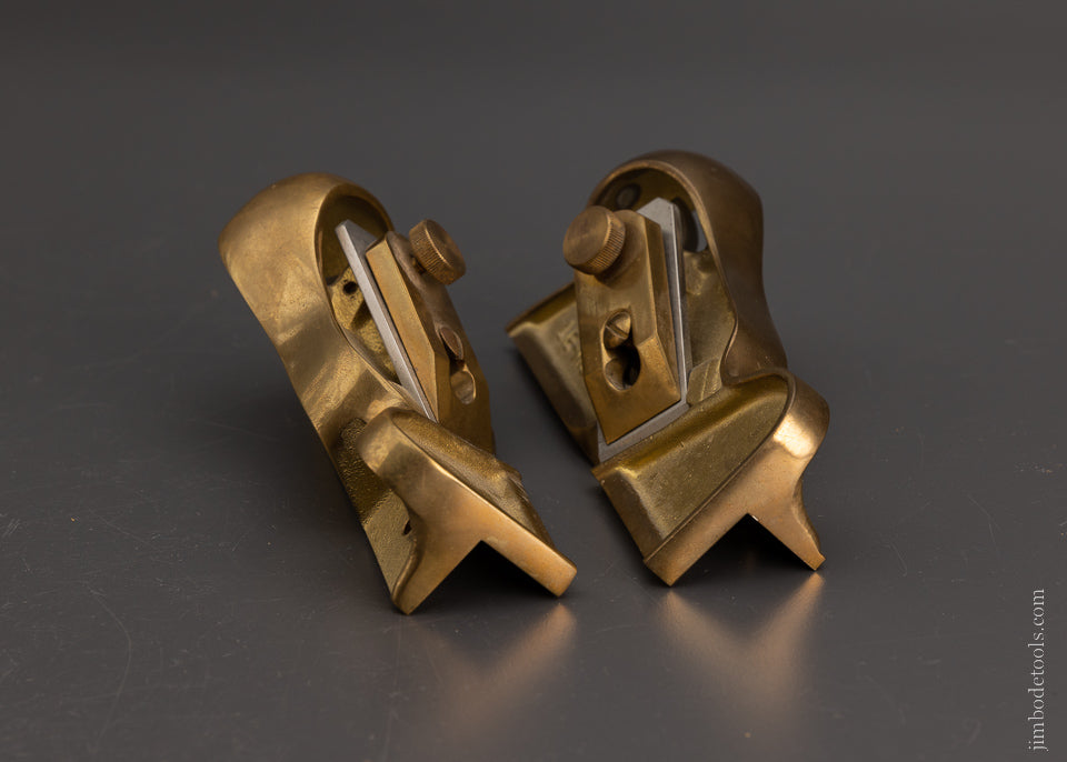 Long-Discontinued LIE NIELSEN No. 95 Right & Left Hand Edge Planes in Bronze Mint in Box - 106516