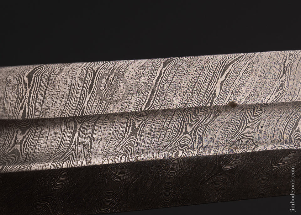 Damascus PERFECT HANDLE Draw Knife with Zircon Handle & Sheath - 106554