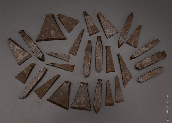 Comprehensive Set of 26 Rare File Maker’s Stitching Chisels - 106611