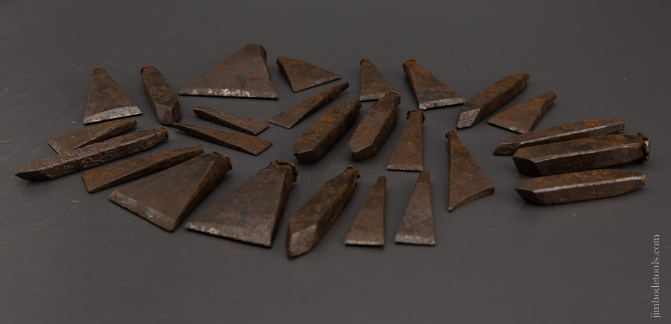 Comprehensive Set of 26 Rare File Maker’s Stitching Chisels - 106611