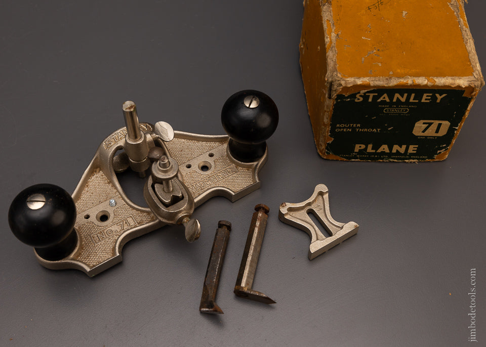 STANLEY No. 71 Router Plane 100% Complete in Box - 106682