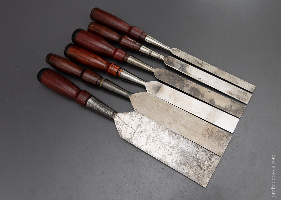 Extra Fine Set of 6 STANLEY No. 720 Chisels - 106816