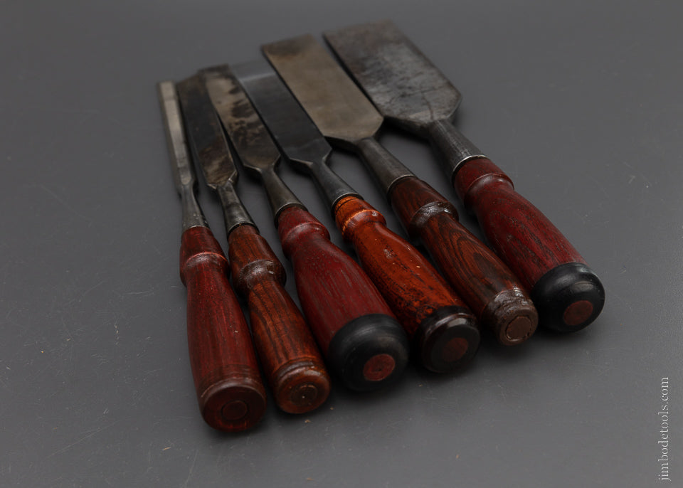 Extra Fine Set of 6 STANLEY No. 720 Chisels - 106816