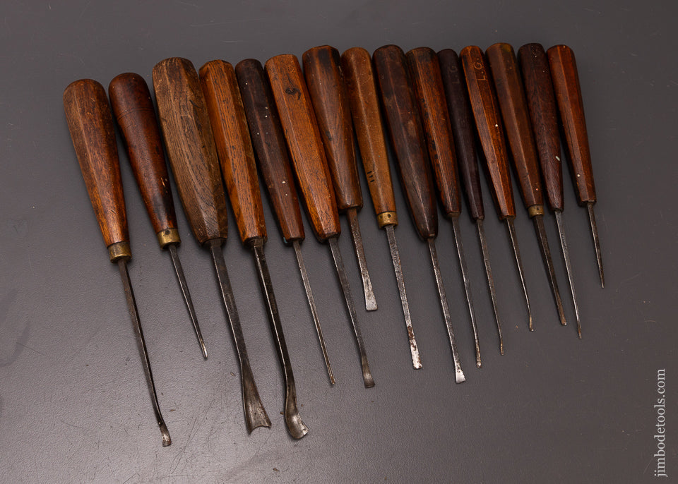 Set of 15 C. MAIERS Carving Chisels Gouges -- 108088 – Jim Bode Tools