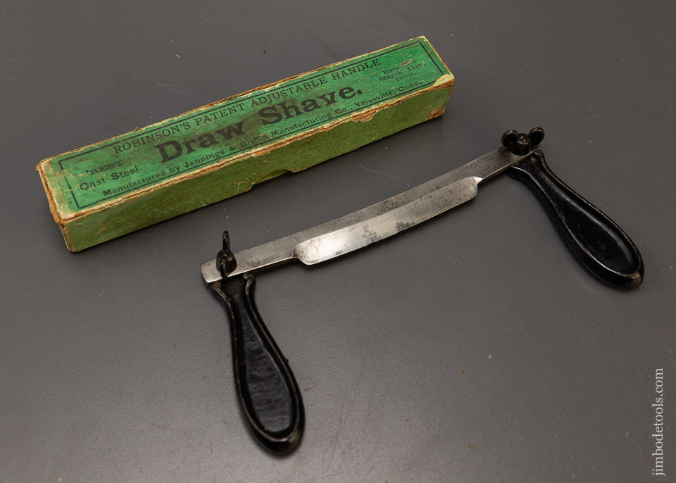 ROBINSON’S PATENT Adjustable Handle Draw Shave Near Mint in Box - 108107