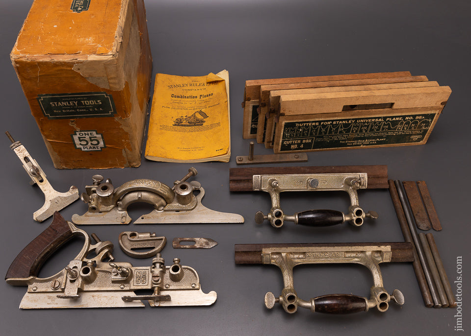 SWEETHEART STANLEY No. 55 Combination Plane 100% Complete in Original Box - 108226
