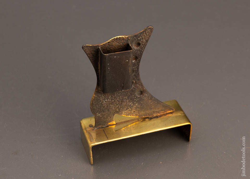 Vintage Brass Fireplace Mantle Top Match Holder - 108454