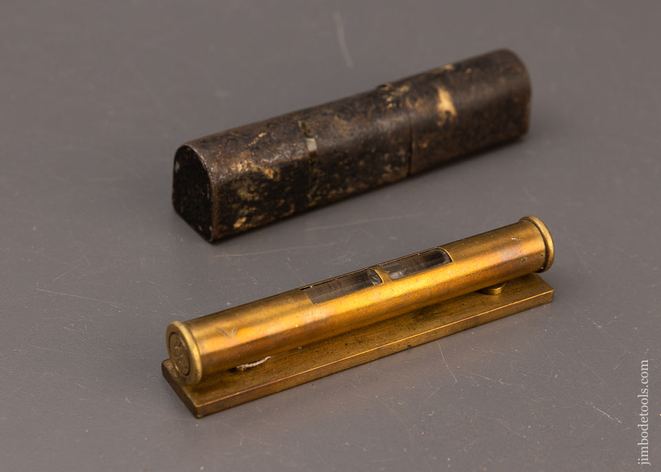 4 1/2 Inch Brass Level by E. PRESTON in Original Box Fine - 108472