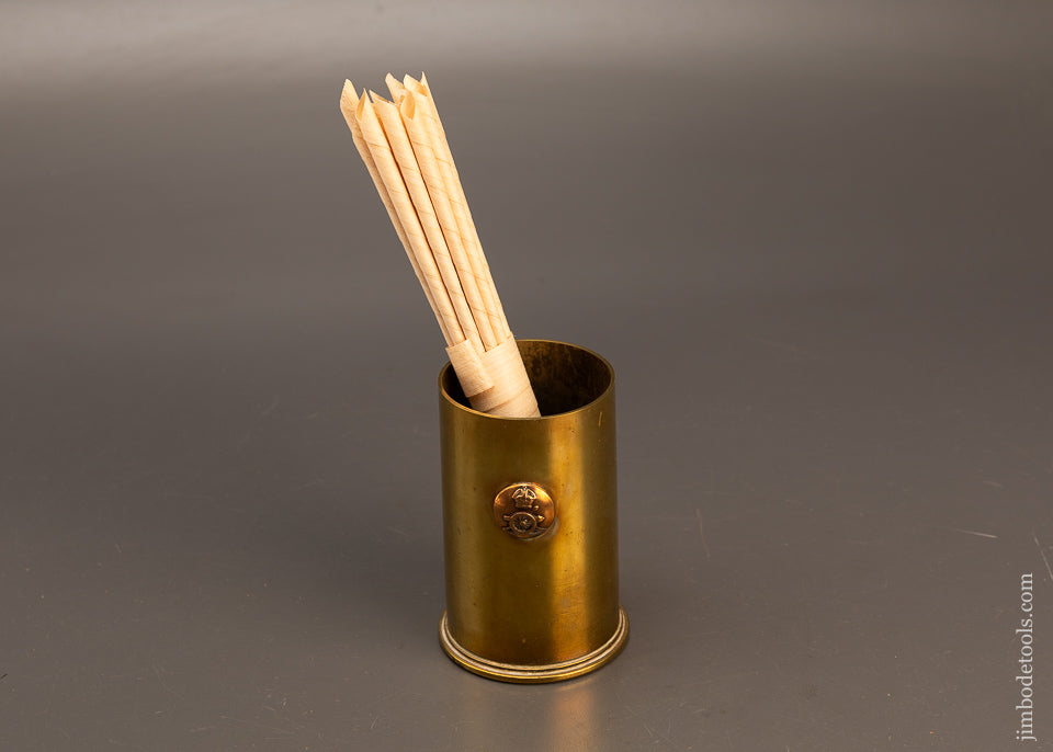 Trench-Art-Brass-Mantle-Top-Spill-Holder-108484