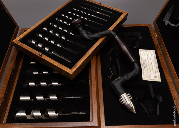 Beautiful BRIDGE CITY TOOL WORKS MILLENNIUM BRACE & 17 Bits MINT! In Their Original Walnut Presentation Boxes - 108580