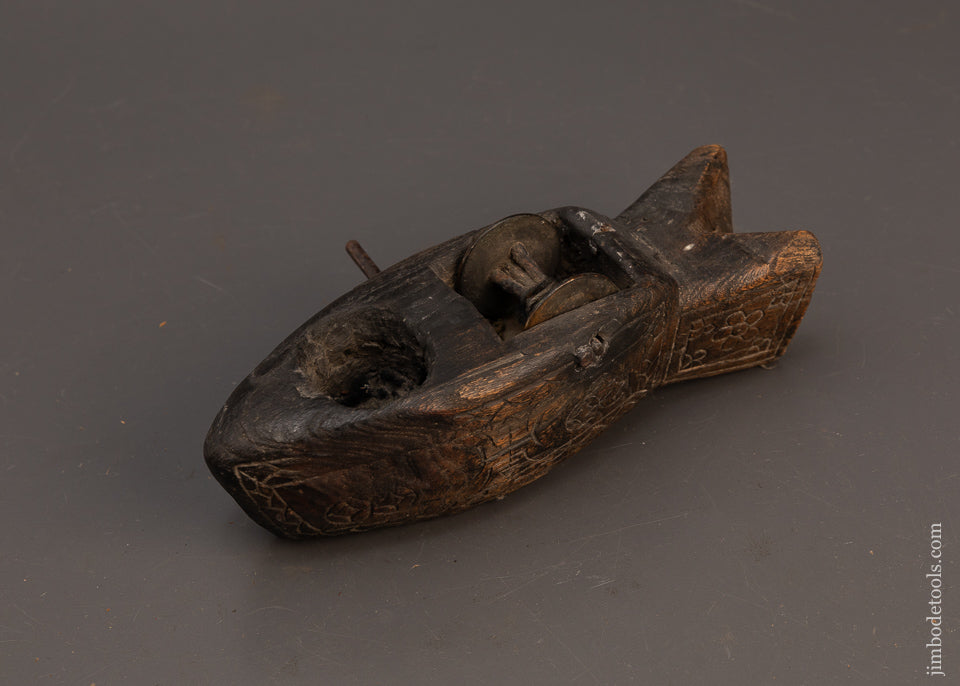 Very-Early-Fancy-Fish-Shaped-Sumitsubo-Japanese-Ink-Line-108729