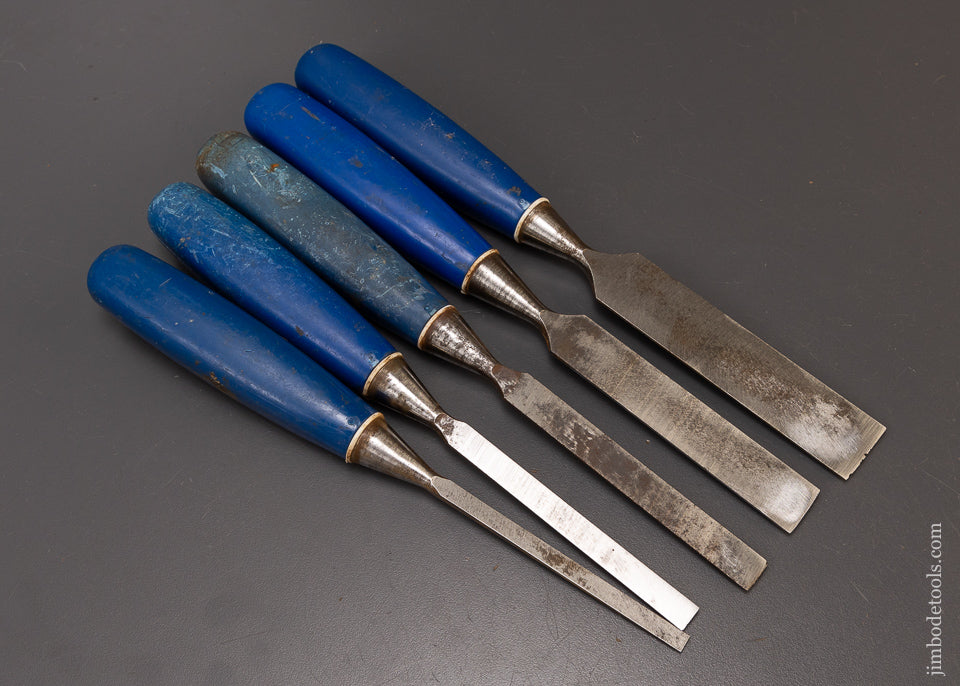 Fine Set of 5 MARPLES BLUE CHIP Bevel Edge Chisels -- 108737 – Jim Bode ...