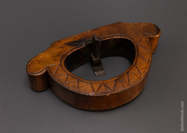 Early Carved Wooden Router - 109043