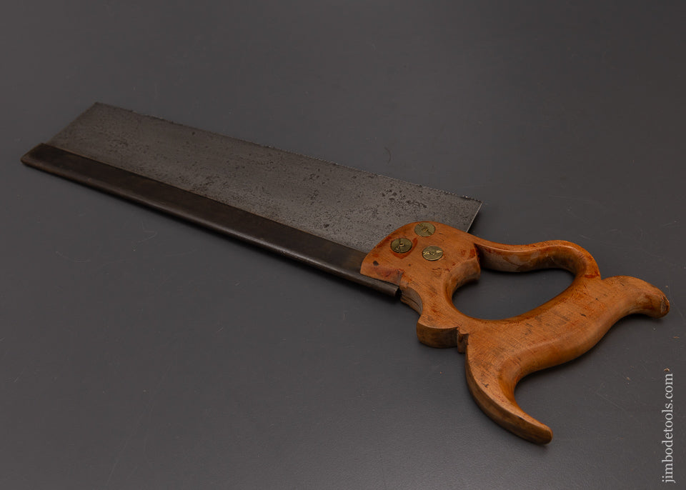 Rare DUAL MARK DISSTON (Eagle) & R.S. PRUYN ALBANY (NY) Back Saw - 109279
