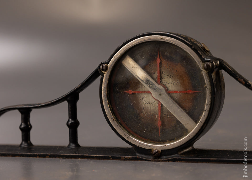 Spectacular MELLICK PATENT Inclinometer with Good Pinstriping - 109297