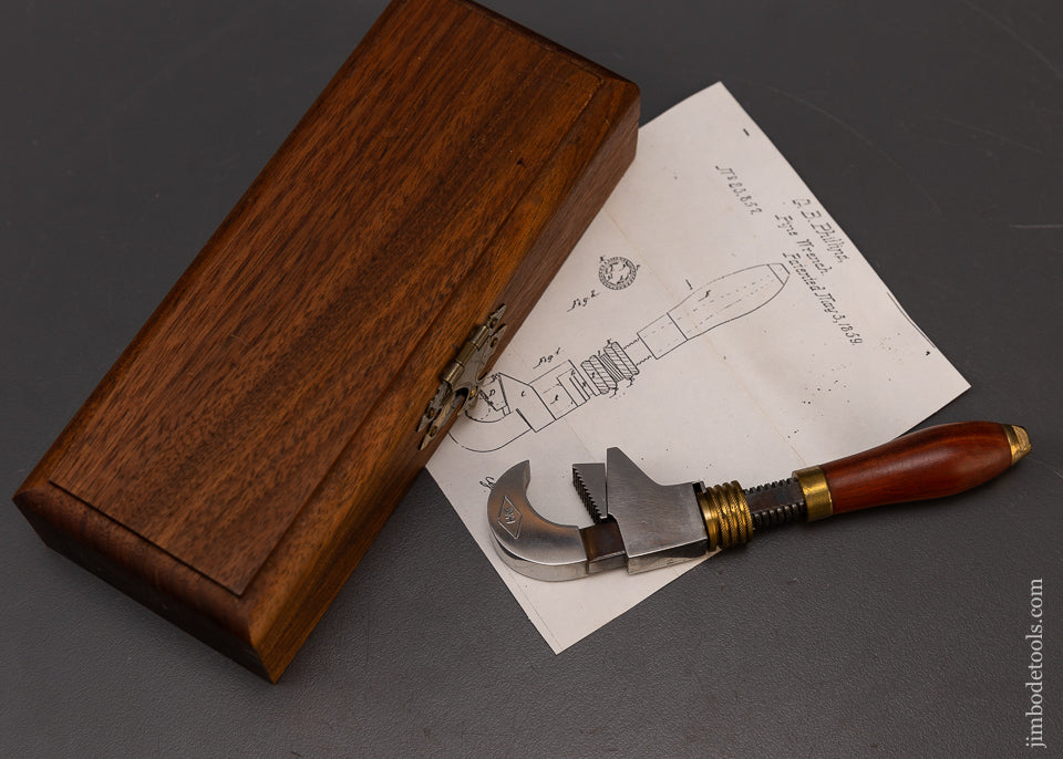 Stunning Miniature Patented Wrench by HILARY KLEIN G.B. PHILLIPS PATENT in Original Box - 109377