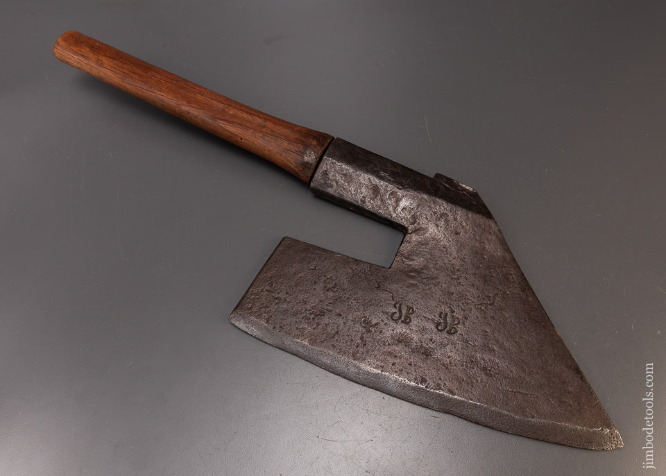 Sweet Hand-Forged Pennsylvania Goosing Axe Signed JB - 110564