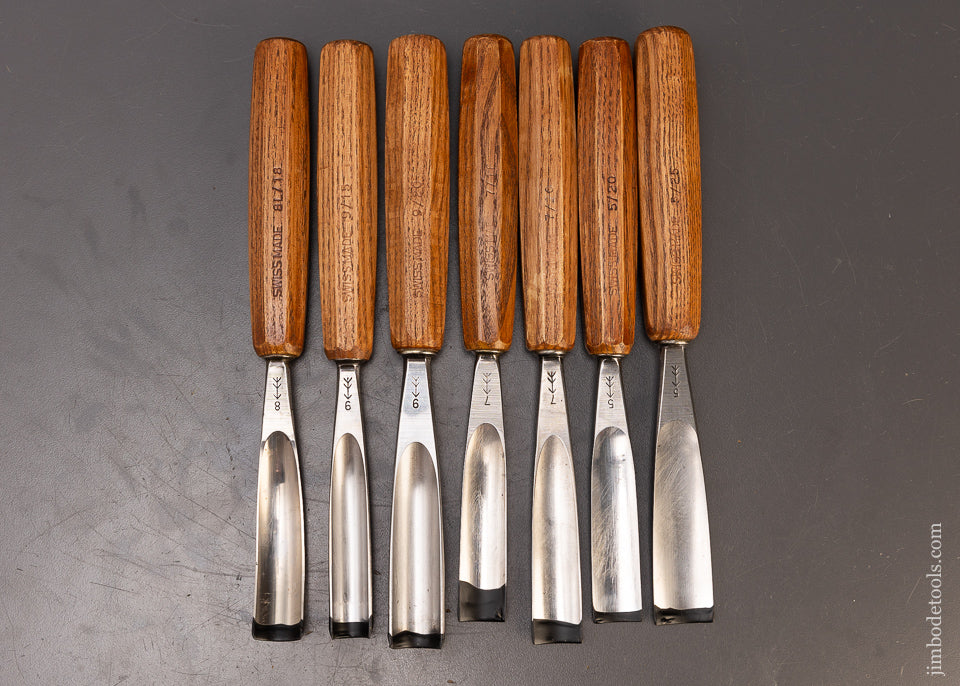 Mint Set of 7 Large Size PFEIL SWISS MADE Carving Tools Chisels Gouges ...