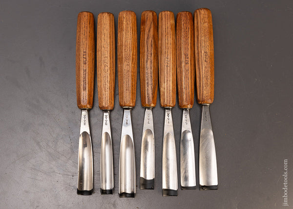 Mint Set of 7 Large Size PFEIL SWISS MADE Carving Tools Chisels Gouges - 110844
