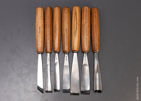 Mint Set of 7 Large Size PFEIL SWISS MADE Carving Tools Chisels Gouges - 110845