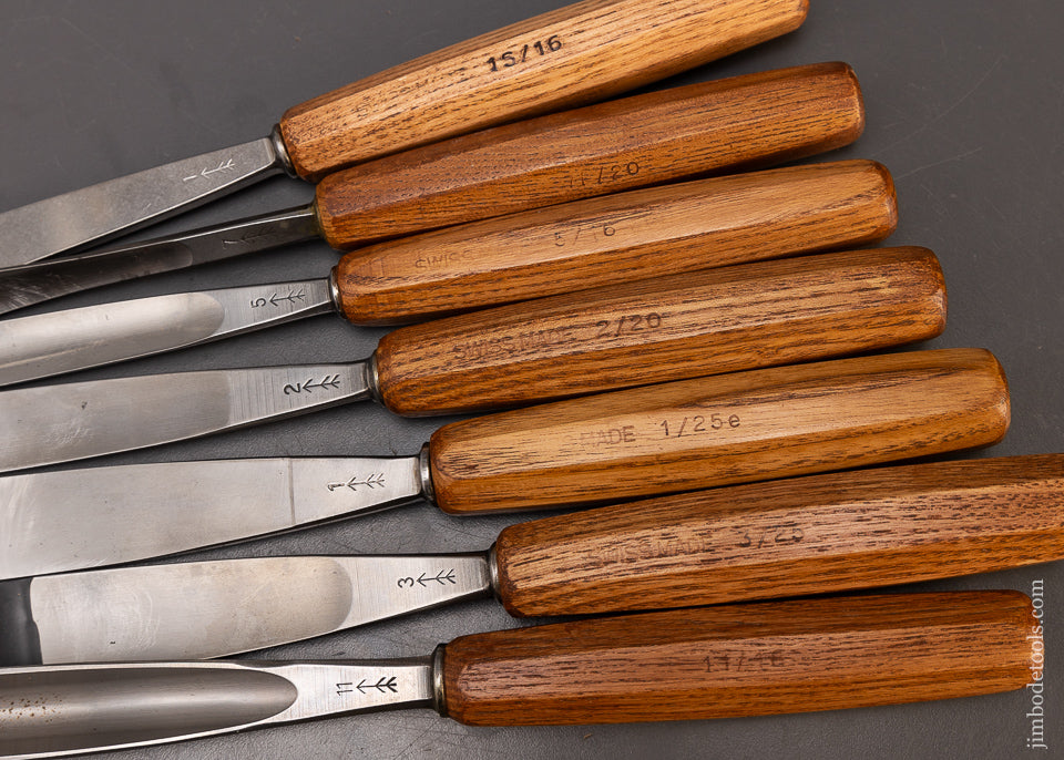 Mint Set of 7 Large Size PFEIL SWISS MADE Carving Tools Chisels Gouges ...