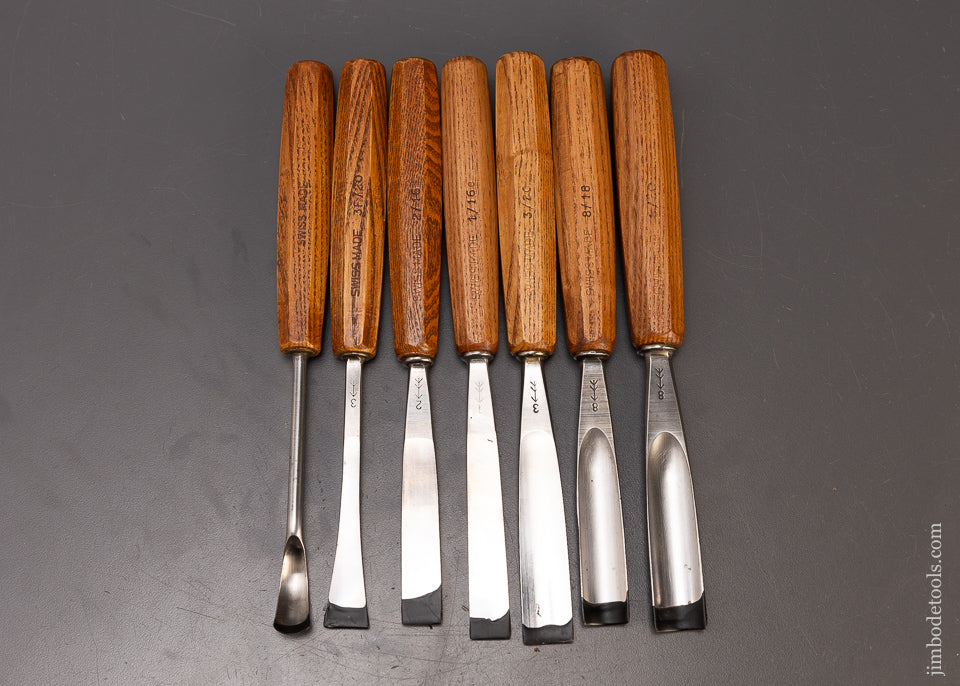 Mint Set of 7 Large Size PFEIL SWISS MADE Carving Tools Chisels Gouges ...