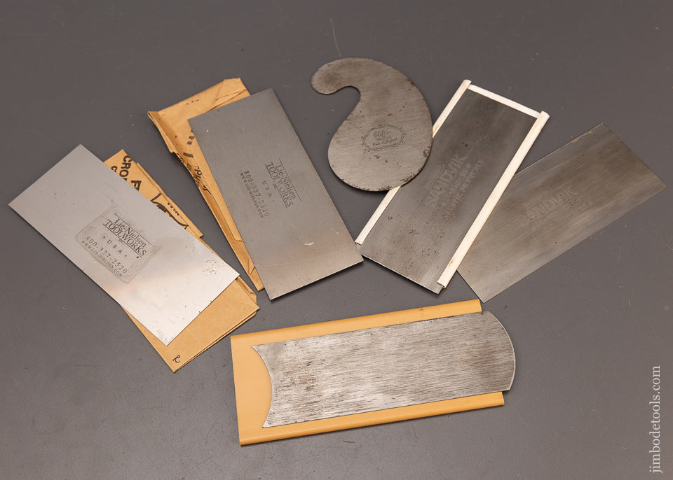 Collection of 6 Scrapers, LIE NIELSEN, SANDVIK, CLIFTON - 110916