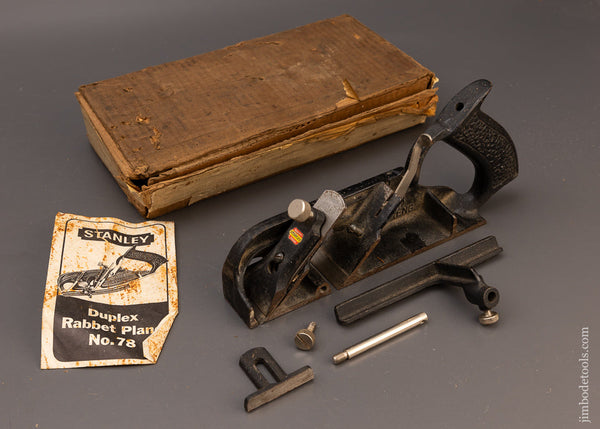 STANLEY No. 78 Rabbet Plane Complete in Original Box - 110943