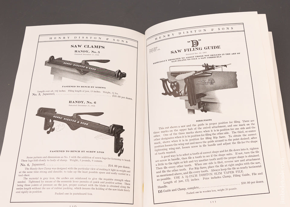 REPRINT Ca. 1976 of 1914 Catalog HENRY DISSTON & SONS - 110995