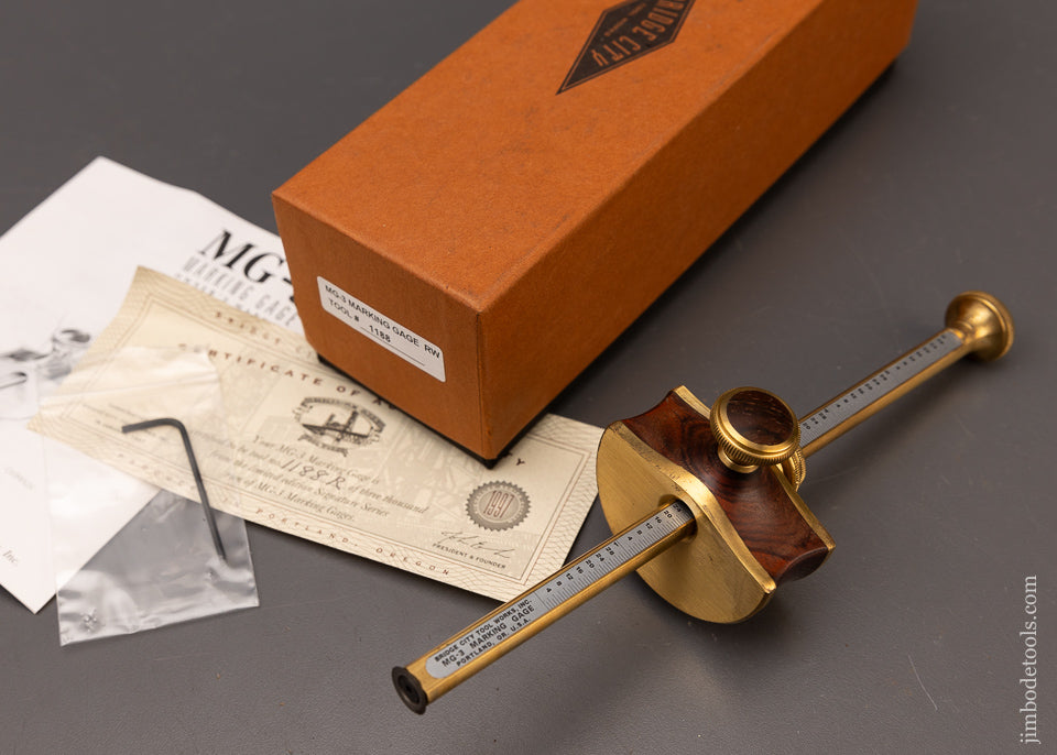 BRIDGE CITY TOOL WORKS MG-3 Mortise Gauge Rosewood Mint in Box - 111088